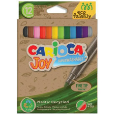 Μαρκαδόροι Ζωγραφικής joy Eco Family Λεπτοί  Carioca  12 Χρώμ.  Πλενόμενοι