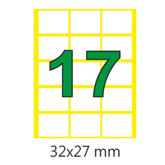 ΕΤΙΚΕΤΕΣ ΛΕΥΚΕΣ Νο17 32Χ27ΜΜ (15 ΣΤΟ ΦΥΛΛΟ) -( ΣΑΚΟΥΛΑΚΙ ΜΕ 40 ΦΥΛΛΑ)