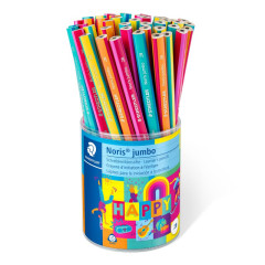 ΒΙΤΡΙΝΑ ΜΟΛΥΒΙΑ ΤΡΙΓΩΝΙΚΑ JUMBO  HAPPY 48ΤΕΜ. STAEDTLER