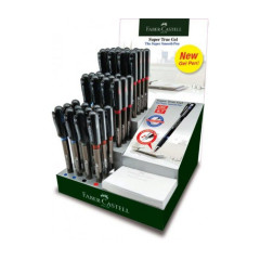 ΒΙΤΡΙΝΑ ΣΤΥΛΟ SUPER TRUE GEL 0.7mm 40ΤΕΜ 20 ΜΠΛΕ, 10 ΚΟΚ, 10 ΜΑΥΡΑ FABER CASTELL