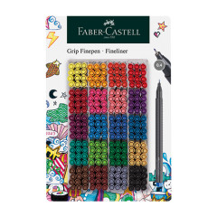 ΜΑΡΚΑΔΟΡΟΙ GRIP FINEPEN 0.4MM 151698  FABER CASTELL ΒΙΤΡΙΝΑ 300ΤΕΜ