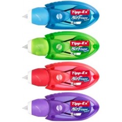 ΔΙΟΡΘΩΤΙΚΗ ΤΑΙΝΙΑ TIPPEX 5MMX8M TWIST ΜΠΛΕ ΠΡΑΣΙΝΟ ΜΩΒ  ΡΟΖ (ΣΥΣΚ-10TEM)