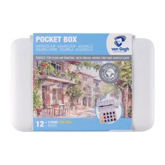 WATERCOLOUR  POCKET BOX VAN GOGH ΣΕ ΚΥΒΟ (ΠΑΣΤΙΛΙΕΣ) 12 & 3 ΤΕΜ