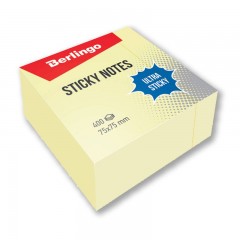 ΚΥΒΟΣ  ΑΥΤΟΚΟΛΛΗΤΟΣ ΚΙΤΡΙΝΟΣ  75X 75 MM, 400 ΦΥΛΛΑ  ULTRA STICKY' BERLINGO
