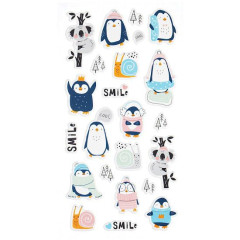 ΑΥΤΟΚΟΛΛΗΤΑ PUFFY MESHU stickers "CUTE FRIENDS", 10x24cm, 22 stickers