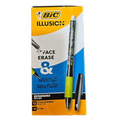 ΣΤΥΛΟ BIC ΣΒΗΝΟΜΕΝΟ ΜΑΥΡΟ  ILLUSION  0,7ΜΜ  (ΣΥΣΚ-12ΤΕΜ)