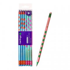 ΜΟΛΥΒΙ ΓΡΑΦΙΤΗ BERLINGO METALLIC ERGO HB, ΤΡΙΓΩΝΙΚΟ, ΑΚΟΝΙΣΜΕΝΟ, ΓΟΜΑ,