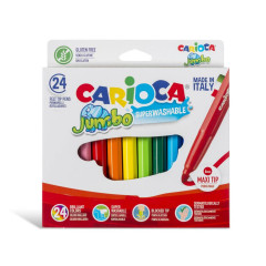ΜΑΡΚΑΔΟΡΟΙ ΖΩΓΡΑΦΙΚΗΣ CARIOCA 24 ΧΡΩΜΑΤΑ JUMBO ΧΟΝΤΡΗ ΜΥΤΗ 6ΜΜ (ΣΥΣΚ-6ΤΕΜ)
