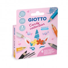 ΧΡΩΜΑΤΑ ΠΡΟΣΩΠΟΥ FACE PAINTING GIOTTO CANDY COLLECTION  - HAPPY 6 CRAYONS COSMETIC