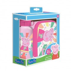 ΣΕΤ ΦΑΓΗΤΟΥ PEPPA PIG ΦΑΓΗΤΟΔΟΧΕΙΟ 800ML-ΠΑΓΟΥΡΙ ΑΛΟΥΜΙΝΙΟΥ 500ML