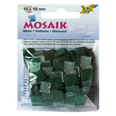 ΨΗΦΙΔΕΣ  ΜΩΣΑΪΚΑ ΠΛΑΚΑΚΙΑ GLITTER MIX, 45G, 10X10MM, 190 ΤΕΜΑΧΙΑ, ΓΚΡΙ