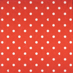 ΧΑΡΤΟΠΕΤΣΕΤΑ HEARTS & DOTS RED 33X33 - ΣΥΣΚΕΥΑΣΙΑ 20τμχ