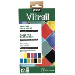 ΣΕΤ ΣΜΑΛΤΟ (ENAMEL) 12X20ML VITRAIL PEBEO