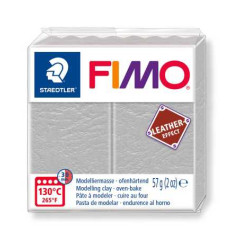 STAEDTLER ΠΗΛΟΣ FIMO 8010-809  LEATHER EFFECT DOVE GREY 57gr