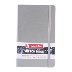 ΜΠΛΟΚ ΣΧΕΔΙΟΥ SHINY SILVER 13Χ21CM 80Φ 140GR ΔΕΜΕΝΟ ΜΕ ΛΑΣΤΙΧΟ SKETCH BOOK