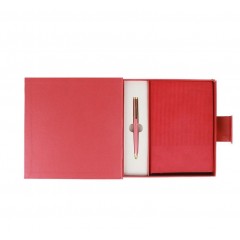 ΣΕΤ ΣΤΥΛΟ ΔΩΡΟΥ ΜΑΤ ΣΕ ΘΗΚΗ  ΜΕ ΣΗΜΕΙΩΜΑΤΑΡΙΟ KOKKINH ΓΡΑΦΗ