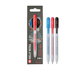 ΜΑΡΚΑΔΟΡΟΙ GELLY ROLL RETRO METALLIC  SET 3 Red-Blue-Blac