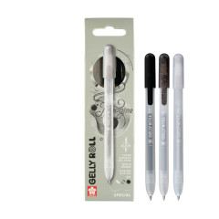 ΜΑΡΚΑΔΟΡΟΙ GELLY ROLL SOECIAL MIX  SET 3B (Black-Silver-Black)