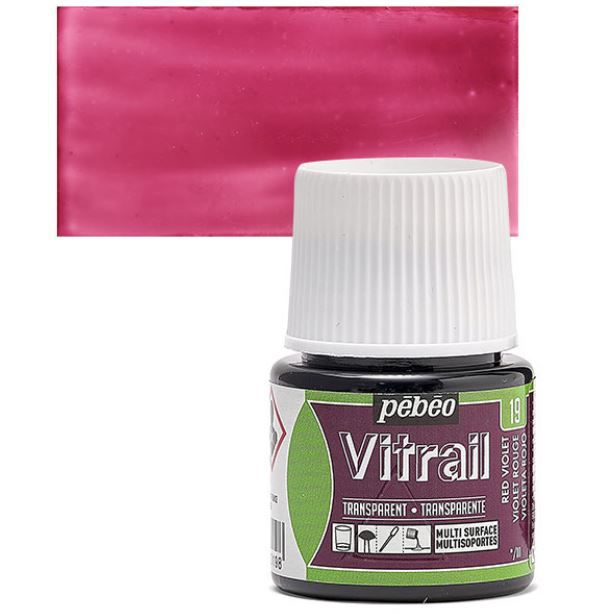 ΣΜΑΛΤΟ (ENAMEL) VITRAIL REB VIOLET 45ML TRANSPARENT PEBEO