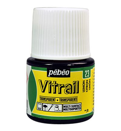 ΣΜΑΛΤΟ (ENAMEL) VITRAIL LEMON 45ML TRANSPARENT PEBEO