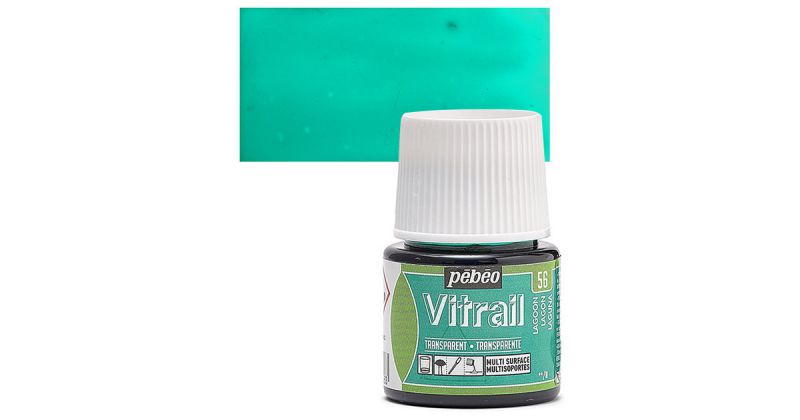ΣΜΑΛΤΟ (ENAMEL) VITRAIL LAGOON 45ML TRANSPARENT PEBEO