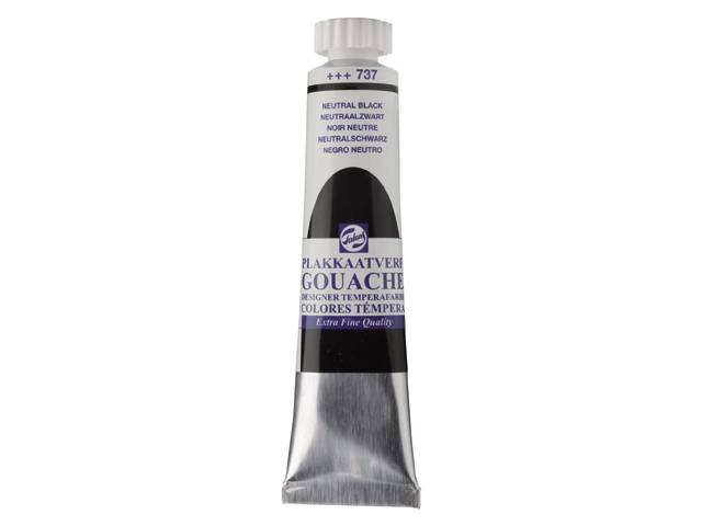 GOUACHE ΤΕΜΠΕΡΑ 20ML 737 NEUTRAL BLACK ROYAL TALENS (ΣΥΣ-3ΤΕΜ)