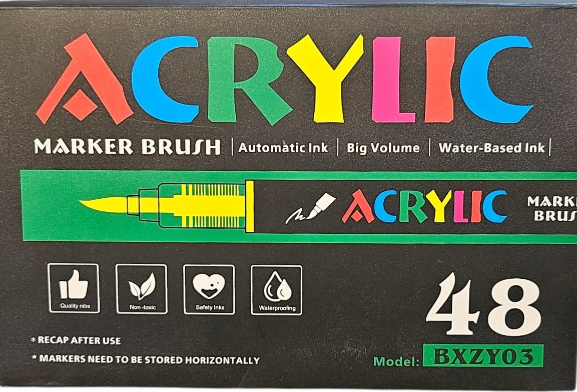 ΜΑΡΚΑΔΟΡΟΙ ΑΚΡΥΛΙΚΟΙ ΣΕΤ 48 ΤΕΜΑΧΙΑ