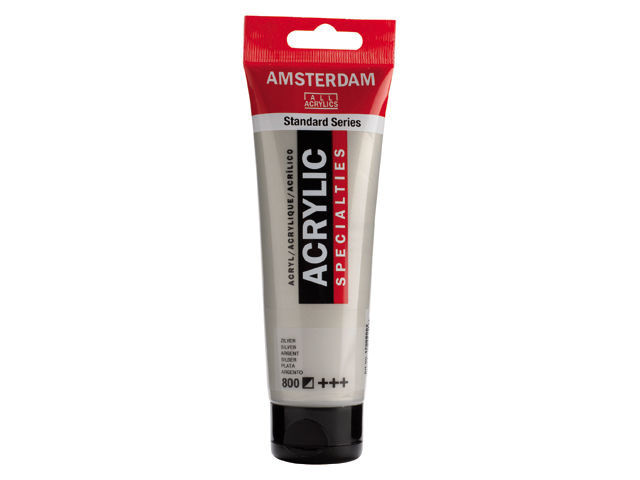 ΑΚΡΥΛΙΚΟ ΜΕΤΑΛΛΙΚΟ 120ML No 800 SILVER AMSTERDAM