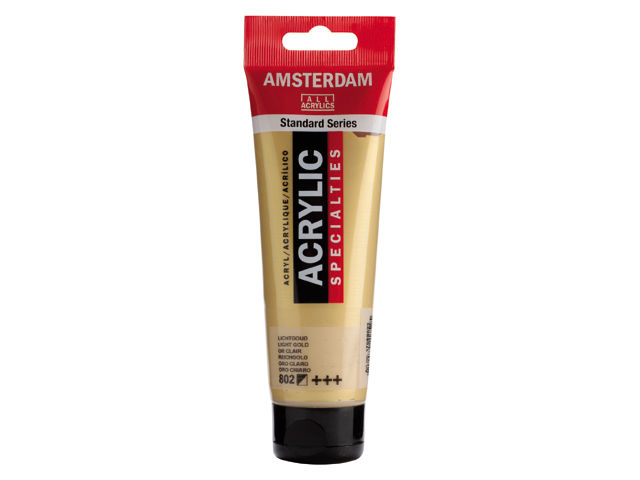ΑΚΡΥΛΙΚΟ ΜΕΤΑΛΛΙΚΟ 120ML No 802 LIGHT GOLD AMSTERDAM