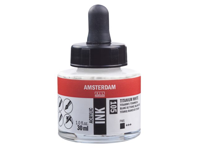 ΜΕΛΑΝΙ INK AMSTERDAM 105 30ML TITANIUM WHITE (ΣΥΣ-3TEM)