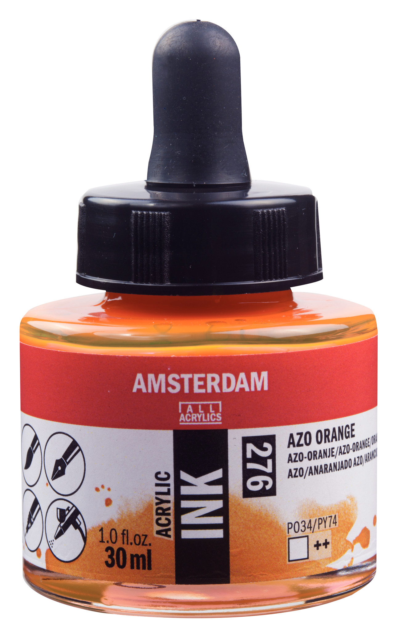 ΜΕΛΑΝΙ INK AMSTERDAM 276 30ML AZO ORANGE (ΣΥΣ-3TEM)