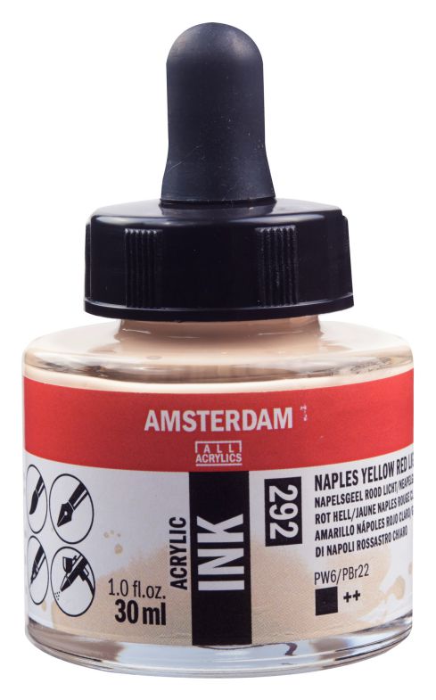 ΜΕΛΑΝΙ INK AMSTERDAM 292 30ML NAPLES YELLOW RED LIGHT (ΣΥΣ-3TEM)
