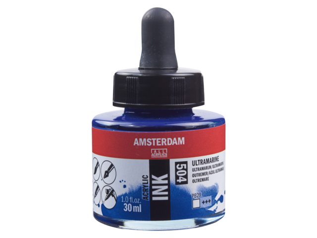 ΜΕΛΑΝΙ INK AMSTERDAM 504 30ML ULTRAMARINE (ΣΥΣ-3TEM)