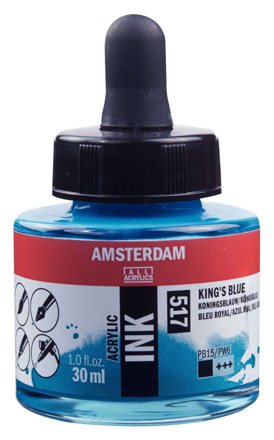 ΜΕΛΑΝΙ INK AMSTERDAM 517 30ML KINGS BLUE (ΣΥΣ-3TEM)