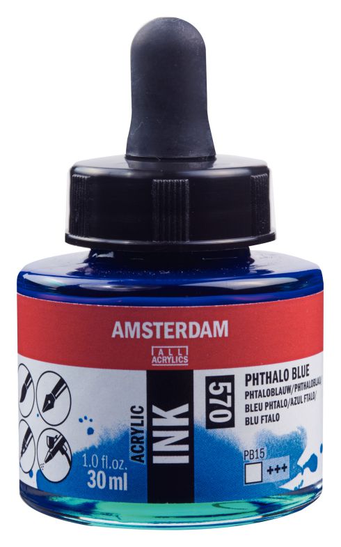 ΜΕΛΑΝΙ INK AMSTERDAM 570 30ML PHTHALO BLUE (ΣΥΣ-3TEM)