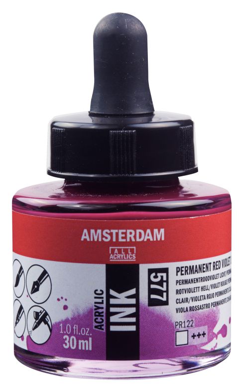ΜΕΛΑΝΙ INK AMSTERDAM 577 30ML PERMANENT RED VIOLET (ΣΥΣ-3TEM)