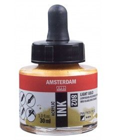 ΜΕΛΑΝΙ INK AMSTERDAM 802 30ML LIGHT GOLD (ΣΥΣ-3TEM)