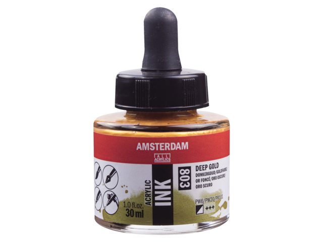 ΜΕΛΑΝΙ INK AMSTERDAM 803 30ML DEEP GOLD (ΣΥΣ-3TEM)