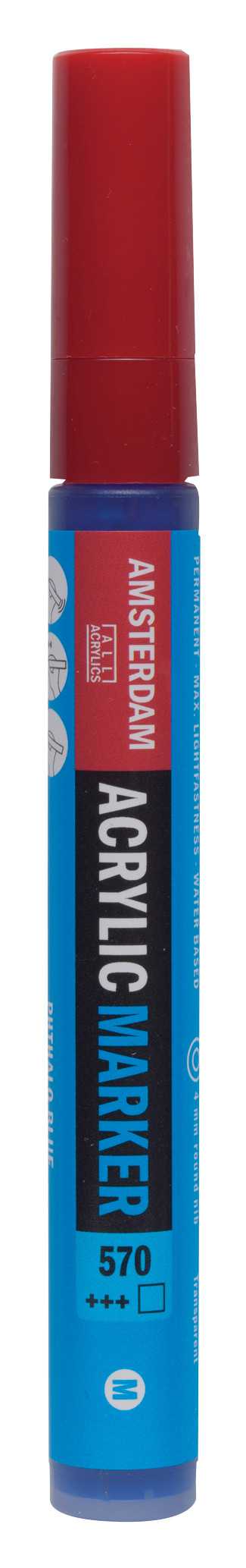 ΜΑΡΚΑΔΟΡΟΣ ΑΚΡΥΛΙΚΟΣ AMSTERDAM 4MM 570 PHTHALO BLUE