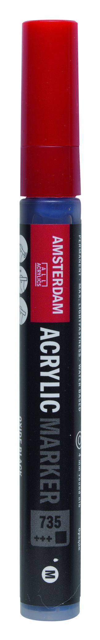 ΜΑΡΚΑΔΟΡΟΣ ΑΚΡΥΛΙΚΟΣ AMSTERDAM 4MM 735 BLACK SW