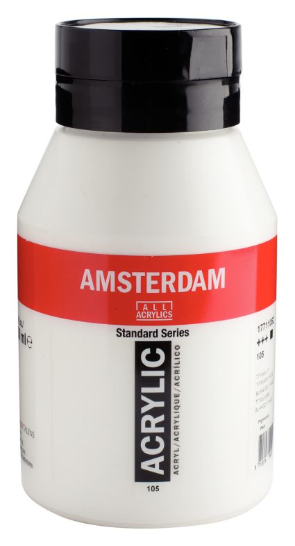 ΑΚΡΥΛΙΚΟ AMSTERDAM 1LTR. No 105 TITANIUM WHITE