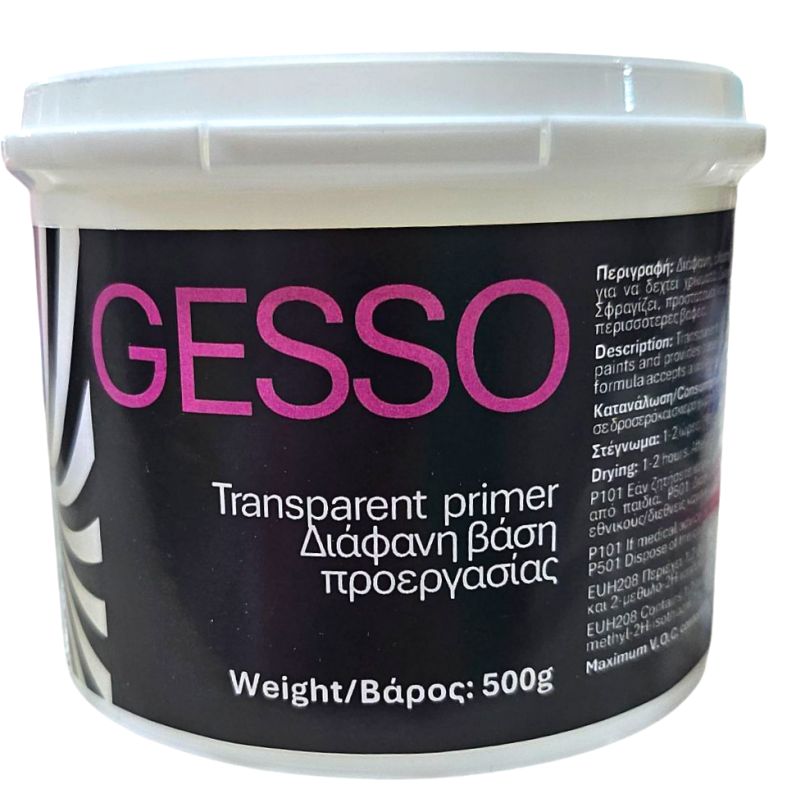 ΑΣΤΑΡΙ GESSO ΔΙΑΦΑΝΟ 500ML ΥΠΟΣΤΡΩΜΑ ΖΩΓΡΑΦΙΚΗΣ