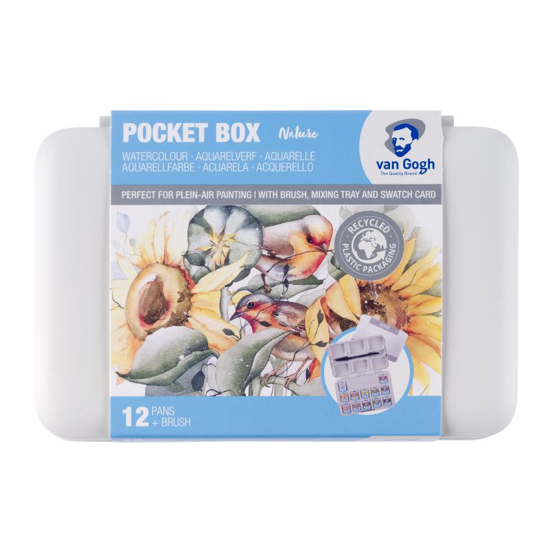 WATERCOLOUR POCKET BOX VAN GOGH ΣΕΤ 12 ΣΕ ΓΗΙΝΕΣ ΑΠΟΧΡΩΣΕΙΣ SHADES OF NATURE