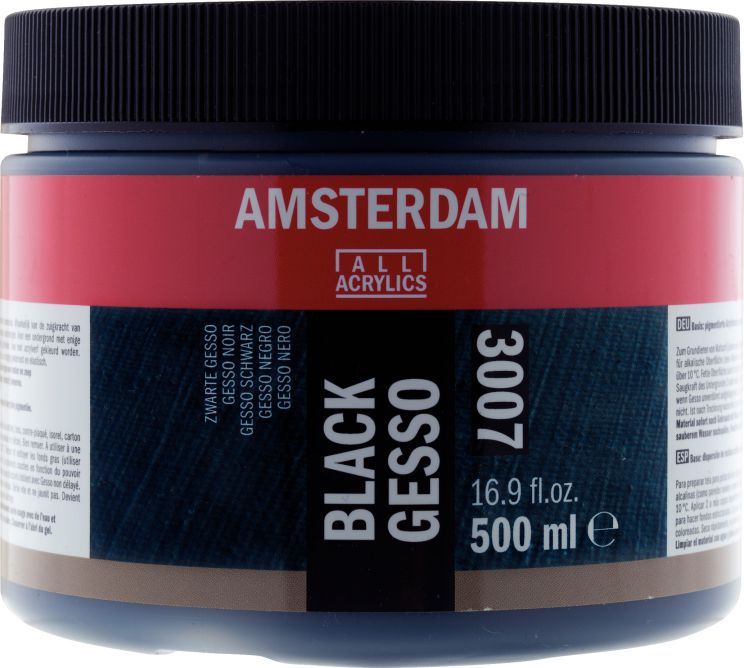 AMSTERDAM GESSO BLACK 3007 500ML