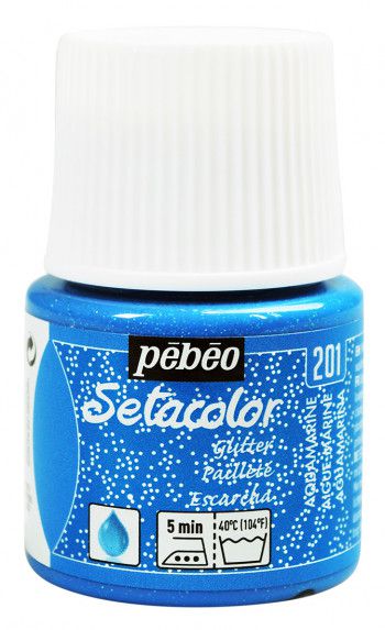 ΧΡΩΜΑ ΥΦΑΣΜΑΤΟΣ SETACOLOR LIGHT GLITTER 45 ML AQUAMARINE
