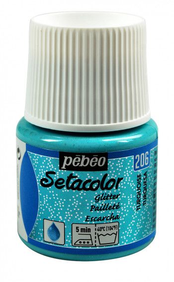 ΧΡΩΜΑ ΥΦΑΣΜΑΤΟΣ SETACOLOR LIGHT GLITTER FABRICS 45 ML TURQUOISE
