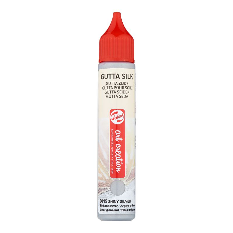 ΠΕΡΙΓΡΑΜΜΑ TEXTILE GUTTA SILK 28ml SHINY SILVER ART CREATION TALENS