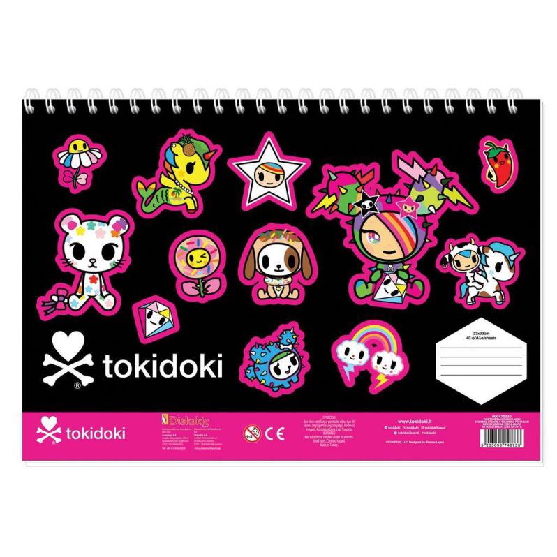 ΜΠΛΟΚ ΖΩΓΡΑΦ TOKIDOKI 23X33 40ΦΥΛ ΜΕ ΑΥΤΟΚΟΛΛΗΤΑ
