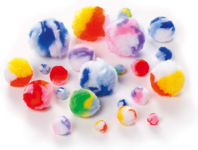 ΠΟΜΠΟΜ PAINBOW 100ΤΕΜ ΔΙΑΦΟΡΑ ΜΕΓΕΘΗ-ΧΡΩΜΑΤΑ