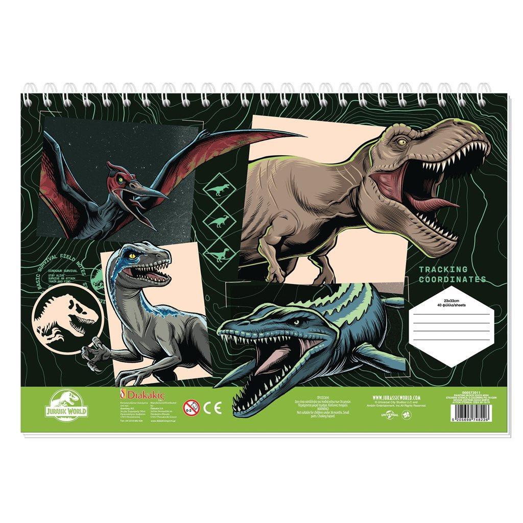 ΜΠΛΟΚ ΖΩΓΡΑΦ JURASSIC 23X33 40ΦΥΛ ΑΥΤΟΚ-ΣΤΕΝΣΙΛ- 2ΣΕΛ ΧΡ 2ΣΧ.